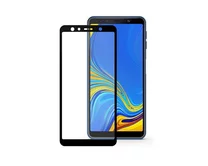 Защитное стекло Samsung A7 2018 Full черное