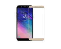 Защитное стекло Samsung A6/J6 Full золотое