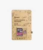 Карта памяти MicroSDXC Kstati (64GB cl10 UHS-I + SD)