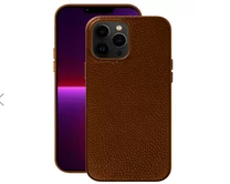 Чехол iPhone 13 Pro Max Deppa Leather Case (коричневый)