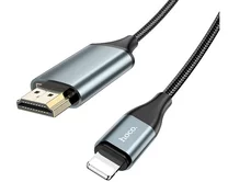 Кабель Hoco UA15 Lightning to HDMI HD on-screen серый, 2м