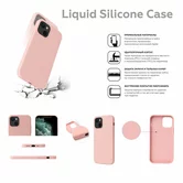 Чехол iPhone 13 Pro Liquid Silicone FULL (темно-синий)