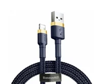 Кабель Baseus Cafule Cable Lightning - USB 2,4А золото-синий, 1м