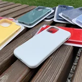 Чехол iPhone 13 Liquid Silicone FULL (белый)