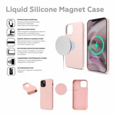 Чехол iPhone 13 Liquid Silicone MagSafe FULL (темно-синий)