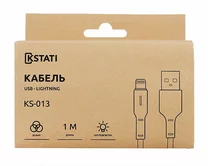 Кабель Kstati KS-013 Lightning - USB белый, 1м