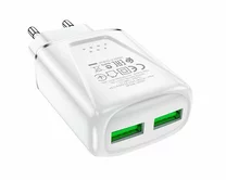 СЗУ-2USB Borofone BA54A, QC3.0, белый