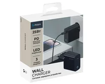 СЗУ-1USB-C Deppa, PD, 25W, черный