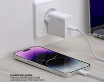 СЗУ-1USB-C Deppa, PD, 25W, белый