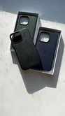 Чехол iPhone 15 Pro Max Classic Leather (темно-синий)