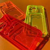 Чехол iPhone 13 TPU CardHolder (прозрачный желтый)