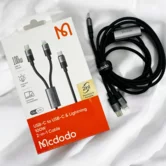 Кабель 2в1 McDodo CA-6700 Lightning+Type-C-Type-C черный