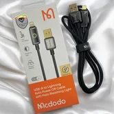 Кабель McDodo CA-6590 Lightning - USB, Auto Power Off, черный, 3A, 1,2м