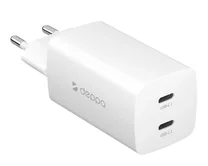 СЗУ-1USB-C + 1USB-C Deppa PD 3.0, GaN, 65W, белый, 11445