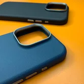 Чехол iPhone 16 Pro Njoyny NY-39 Leather (синий)