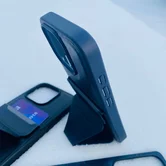 Чехол iPhone 16 Pro KEEPHONE Leyca (синий)