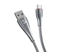 Кабель Deppa Ceramic microUSB - USB серый, 1м